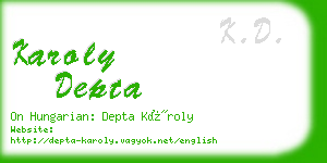 karoly depta business card